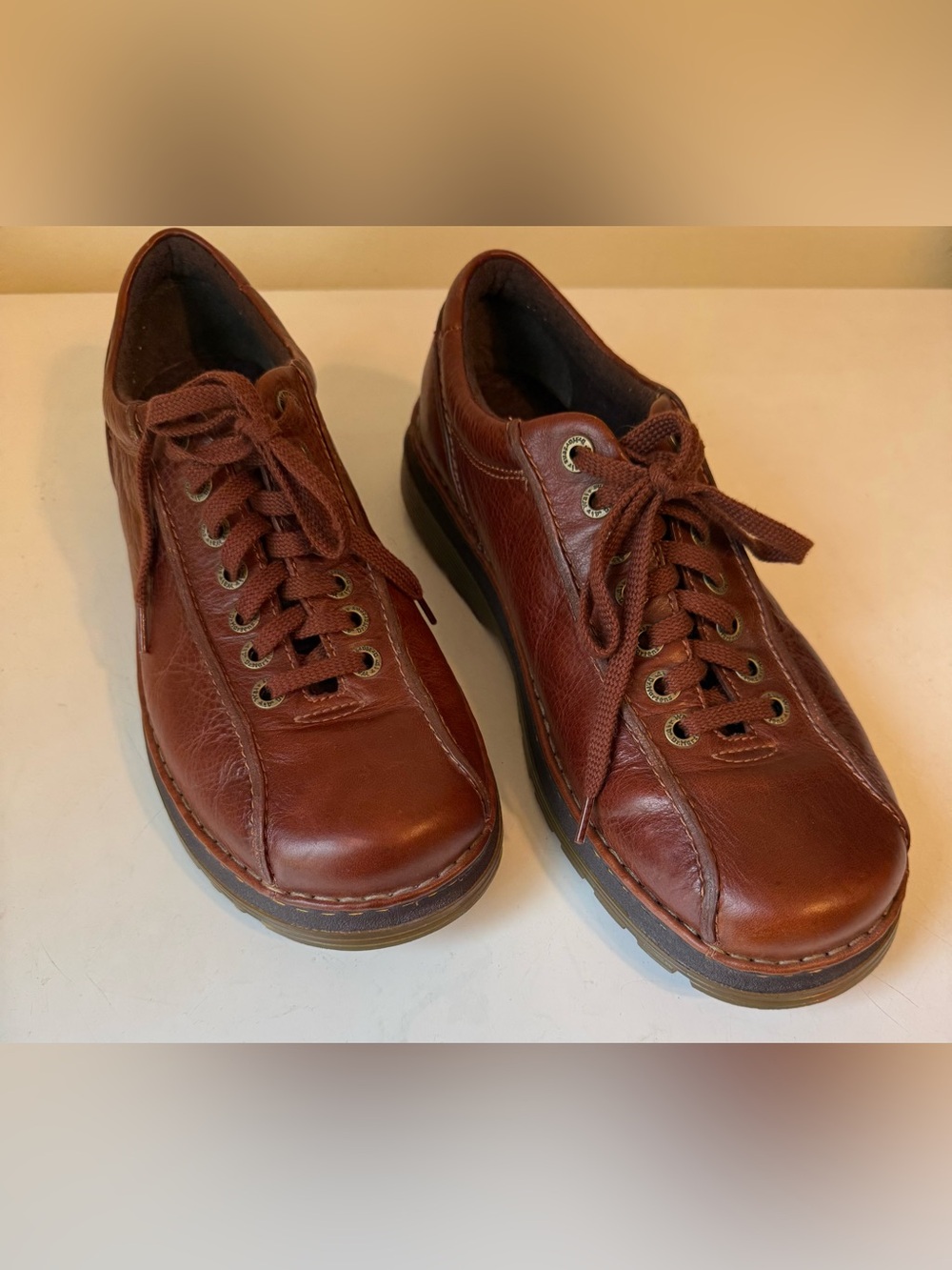 Doc Dr Martens Men's Size 12 Perry Brown Leather Lace Up Casual Shoes